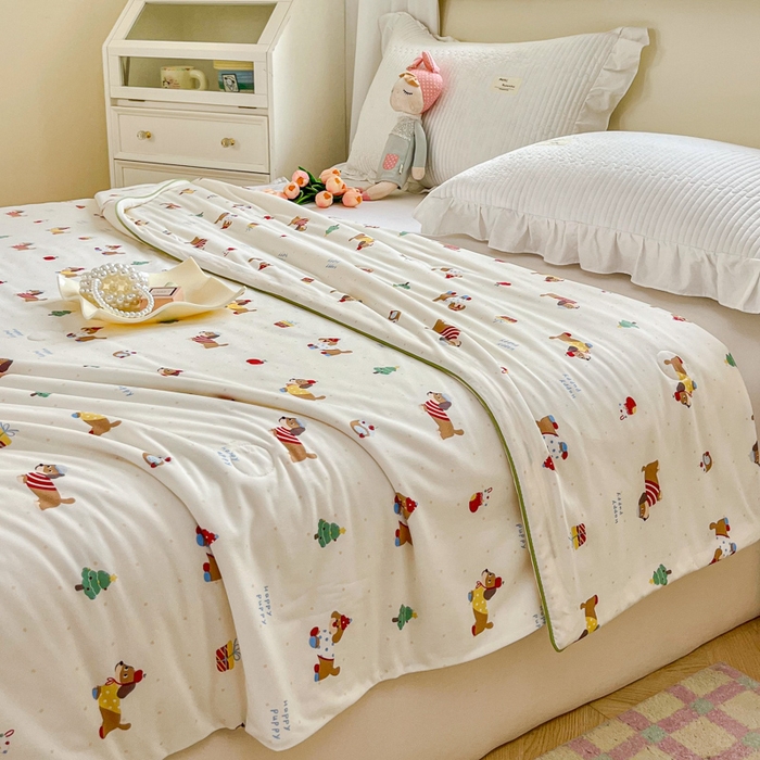 91家纺网 家纺一手货源 找家纺 小叮当家纺仓储工厂店 2025新款A类母婴级宝宝被子豆豆绒牛奶针织棉被子儿童豆豆被大豆被春秋被秋冬被 牛奶针织被-可爱腊肠