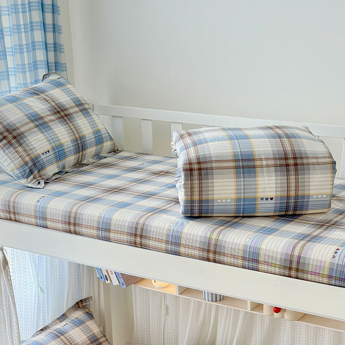 91家纺网 家纺一手货源 找家纺 拾物记 2025新款A类全棉纯棉棉印花学生床笠床笠单件单床笠 魅彩格