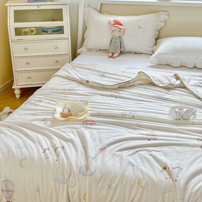 91家纺网 家纺一手货源 找家纺 小叮当家纺仓储工厂店 2025新款A类母婴级宝宝被子豆豆绒牛奶针织棉被子儿童豆豆被大豆被春秋被秋冬被 牛奶针织被-梦幻岛