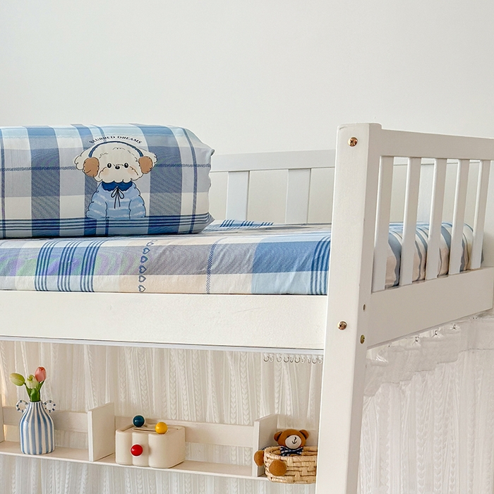 91家纺网 家纺一手货源 找家纺 拾物记 2025新款A类全棉纯棉棉印花学生床笠床笠单件单床笠 萌萌西高地