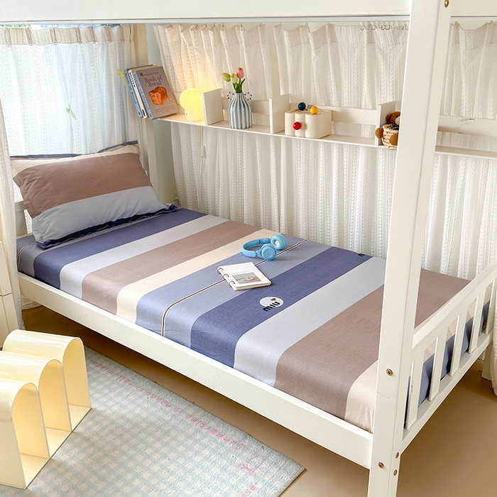 拾物记 2025新款A类全棉纯棉棉印花学生床笠床笠单件单床笠 时尚慕斯