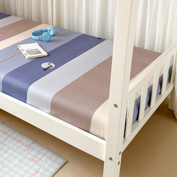 91家纺网 家纺一手货源 找家纺 拾物记 2025新款A类全棉纯棉棉印花学生床笠床笠单件单床笠 时尚慕斯