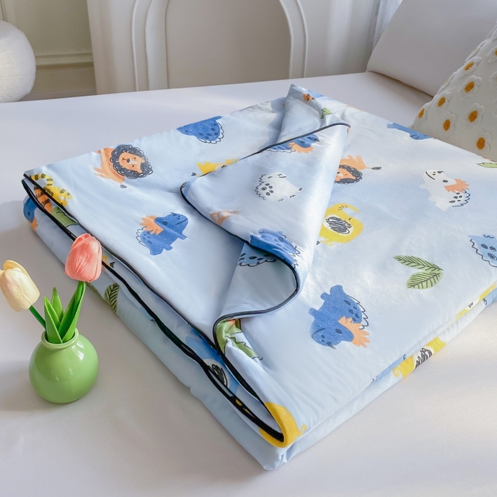 91家纺网 家纺一手货源 找家纺 小叮当家纺仓储工厂店 2025新款A类母婴级宝宝被子豆豆绒牛奶针织棉被子儿童豆豆被大豆被春秋被秋冬被 牛奶针织被-海岛乐园