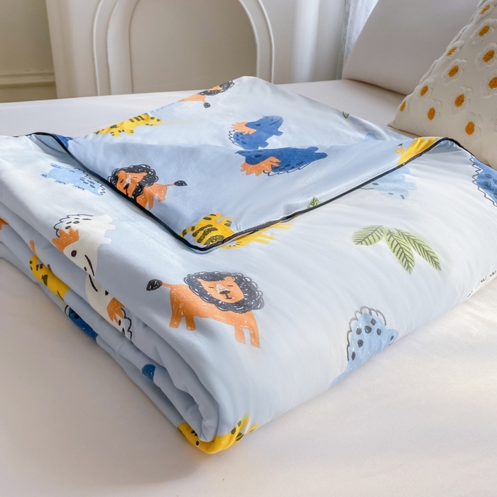 91家纺网 家纺一手货源 找家纺 小叮当家纺仓储工厂店 2025新款A类母婴级宝宝被子豆豆绒牛奶针织棉被子儿童豆豆被大豆被春秋被秋冬被 牛奶针织被-海岛乐园