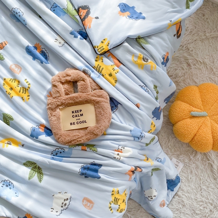 91家纺网 家纺一手货源 找家纺 小叮当家纺仓储工厂店 2025新款A类母婴级宝宝被子豆豆绒牛奶针织棉被子儿童豆豆被大豆被春秋被秋冬被 牛奶针织被-海岛乐园