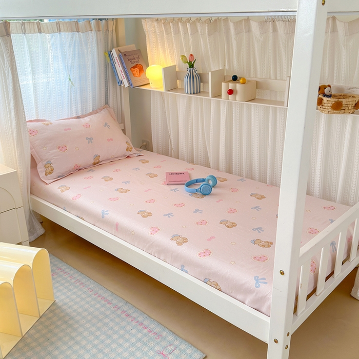 拾物记 2025新款A类全棉纯棉棉印花学生床笠床笠单件单床笠 甜心宝贝