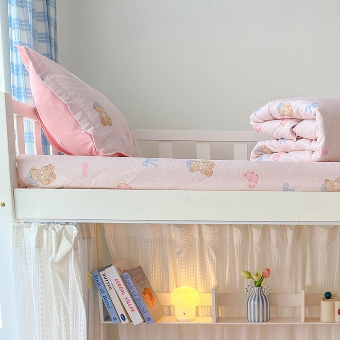 91家纺网 家纺一手货源 找家纺 拾物记 2025新款A类全棉纯棉棉印花学生床笠床笠单件单床笠 甜心宝贝