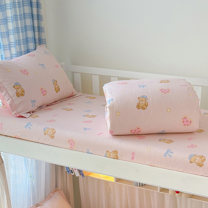 91家纺网 家纺一手货源 找家纺 拾物记 2025新款A类全棉纯棉棉印花学生床笠床笠单件单床笠 甜心宝贝