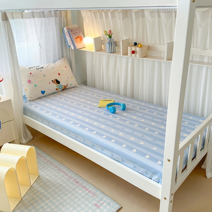 拾物记 2025新款A类全棉纯棉棉印花学生床笠床笠单件单床笠 甜心汪星人（B版）