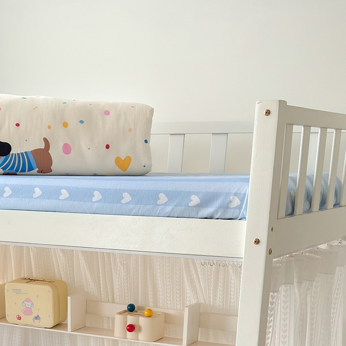 91家纺网 家纺一手货源 找家纺 拾物记 2025新款A类全棉纯棉棉印花学生床笠床笠单件单床笠 甜心汪星人（B版）