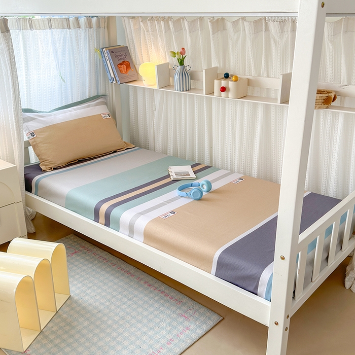 拾物记 2025新款A类全棉纯棉棉印花学生床笠床笠单件单床笠 西利亚-绿