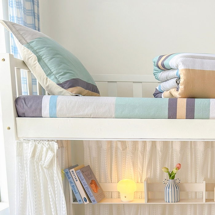 91家纺网 家纺一手货源 找家纺 拾物记 2025新款A类全棉纯棉棉印花学生床笠床笠单件单床笠 西利亚-绿