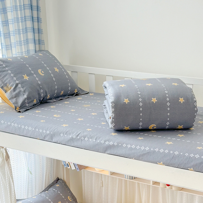 91家纺网 家纺一手货源 找家纺 拾物记 2025新款A类全棉纯棉棉印花学生床笠床笠单件单床笠 星月轨迹