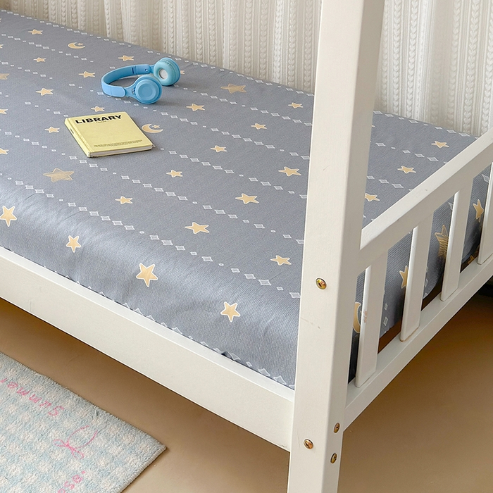 91家纺网 家纺一手货源 找家纺 拾物记 2025新款A类全棉纯棉棉印花学生床笠床笠单件单床笠 星月轨迹