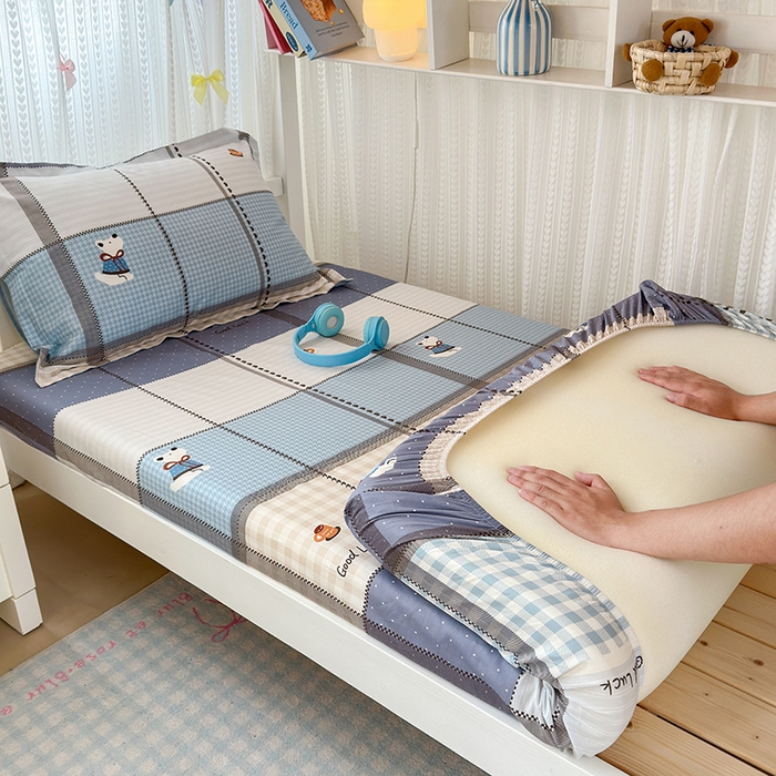 91家纺网 家纺一手货源 找家纺 （总）拾物记 2025新款A类全棉纯棉新疆棉印花学生宿舍三件套上下铺三件套-第二批