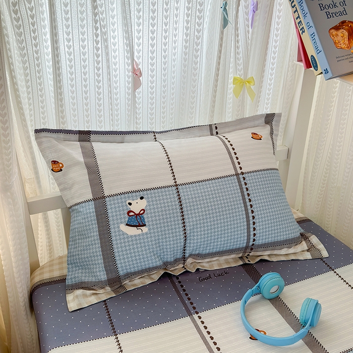 91家纺网 家纺一手货源 找家纺 （总）拾物记 2025新款A类全棉纯棉新疆棉印花学生宿舍三件套上下铺三件套-第二批