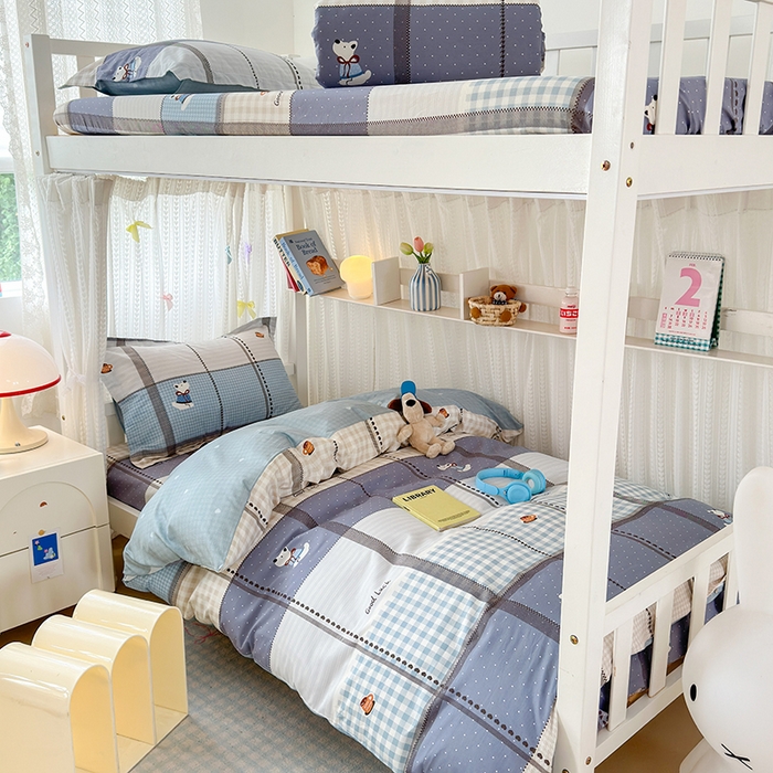 91家纺网 家纺一手货源 找家纺 （总）拾物记 2025新款A类全棉纯棉新疆棉印花学生宿舍三件套上下铺三件套-第二批