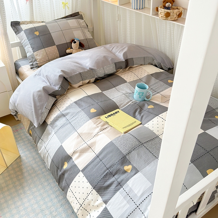 91家纺网 家纺一手货源 找家纺 （总）拾物记 2025新款A类全棉纯棉新疆棉印花学生宿舍三件套上下铺三件套-第二批