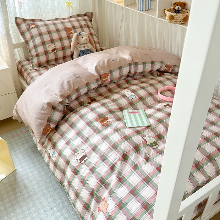 91家纺网 家纺一手货源 找家纺 （总）拾物记 2025新款A类全棉纯棉新疆棉印花学生宿舍三件套上下铺三件套-第二批