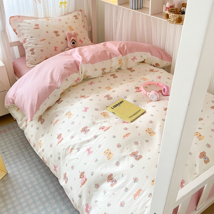 91家纺网 家纺一手货源 找家纺 （总）拾物记 2025新款A类全棉纯棉新疆棉印花学生宿舍三件套上下铺三件套-第二批