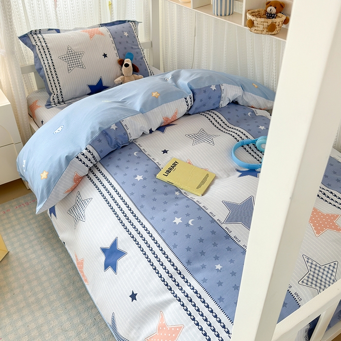 91家纺网 家纺一手货源 找家纺 （总）拾物记 2025新款A类全棉纯棉新疆棉印花学生宿舍三件套上下铺三件套-第二批