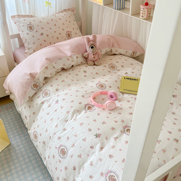 91家纺网 家纺一手货源 找家纺 （总）拾物记 2025新款A类全棉纯棉新疆棉印花学生宿舍三件套上下铺三件套-第二批