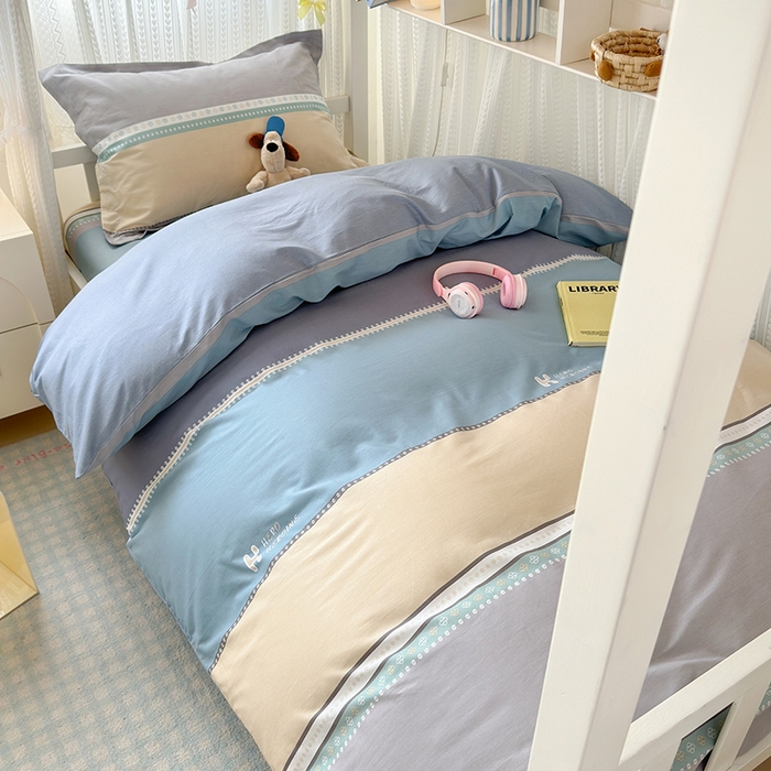 拾物记 2025新款A类全棉纯棉棉印花学生宿舍三件套上下铺三件套-第二批 艾利森