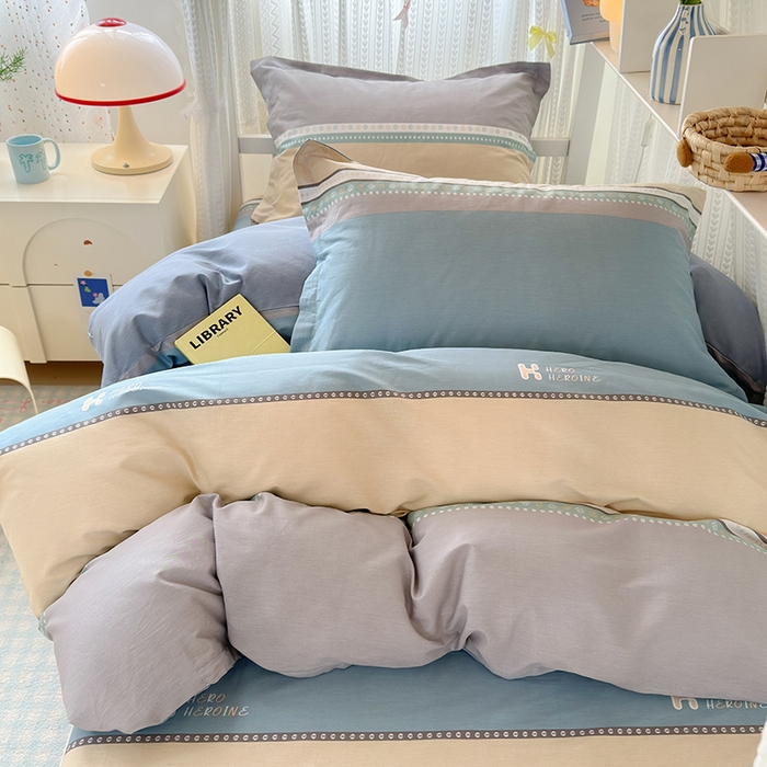 91家纺网 家纺一手货源 找家纺 拾物记 2025新款A类全棉纯棉棉印花学生宿舍三件套上下铺三件套-第二批 艾利森