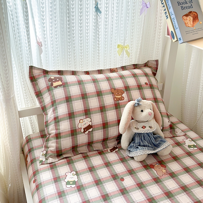 91家纺网 家纺一手货源 找家纺 拾物记 2025新款A类全棉纯棉棉印花学生宿舍三件套上下铺三件套-第二批 可可布蕾