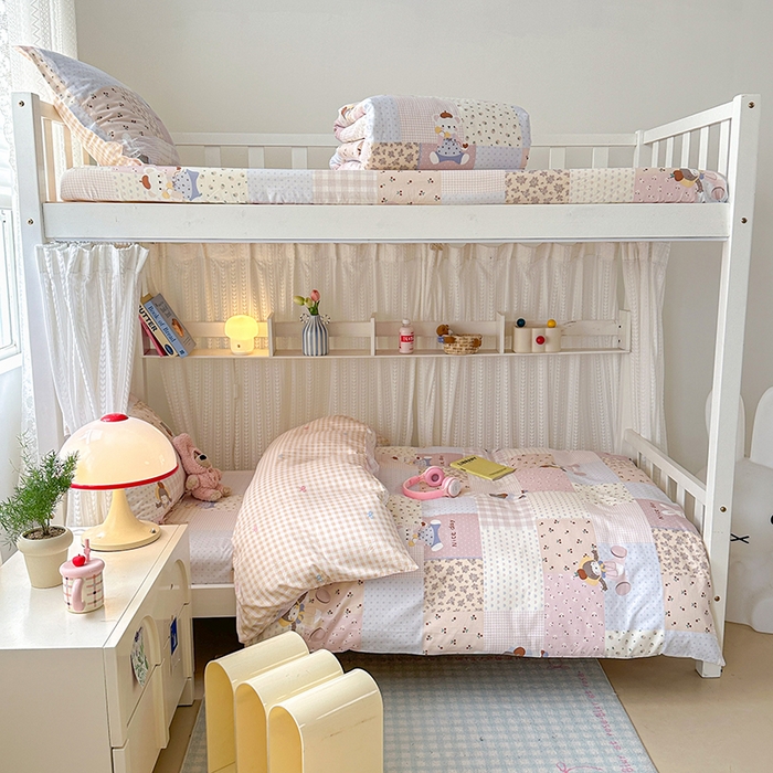 91家纺网 家纺一手货源 找家纺 拾物记 2025新款A类全棉纯棉棉印花学生宿舍三件套上下铺三件套-第二批 快乐聚会