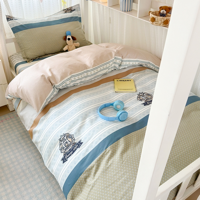 拾物记 2025新款A类全棉纯棉棉印花学生宿舍三件套上下铺三件套-第二批 莫比环