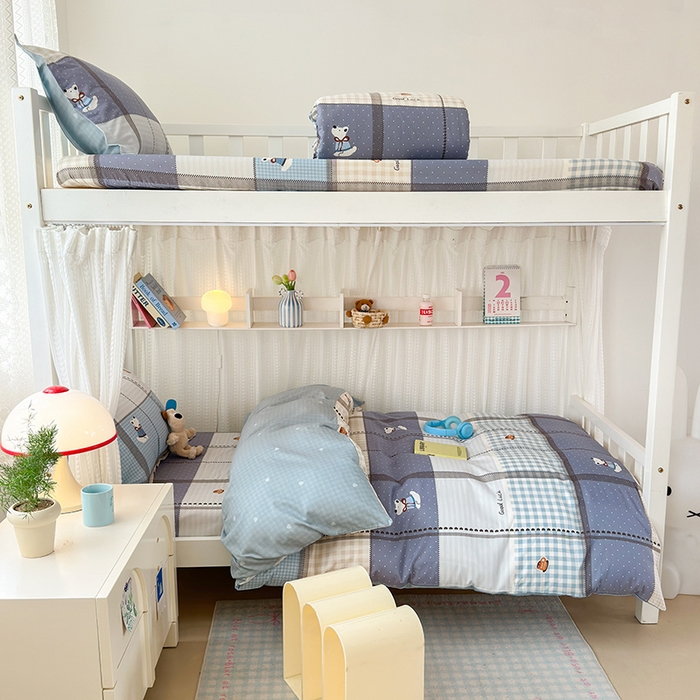 91家纺网 家纺一手货源 找家纺 拾物记 2025新款A类全棉纯棉棉印花学生宿舍三件套上下铺三件套-第二批 胖胖多肉球