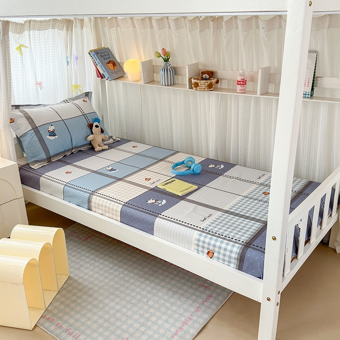 91家纺网 家纺一手货源 找家纺 拾物记 2025新款A类全棉纯棉棉印花学生宿舍三件套上下铺三件套-第二批 胖胖多肉球