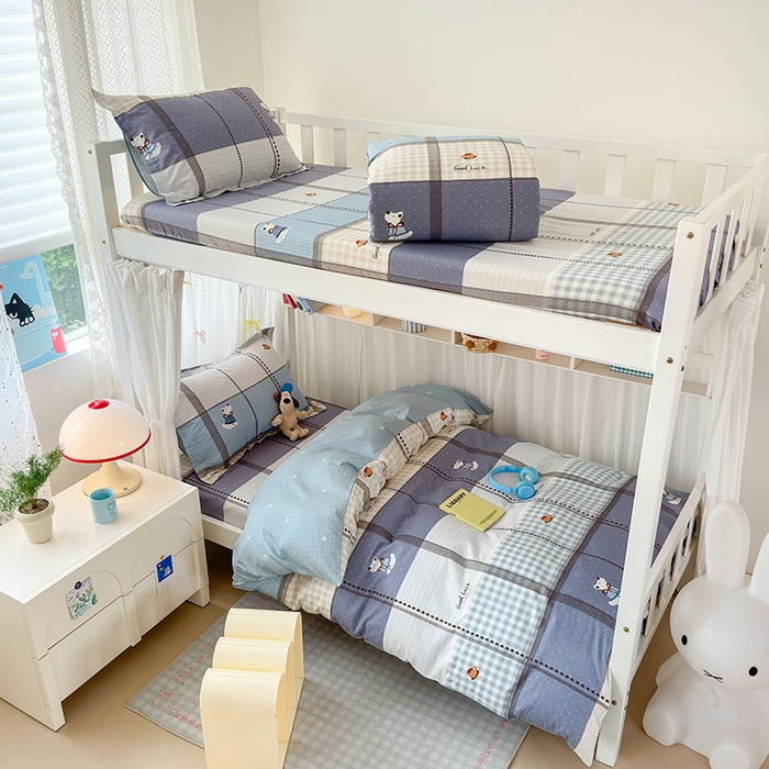 91家纺网 家纺一手货源 找家纺 拾物记 2025新款A类全棉纯棉棉印花学生宿舍三件套上下铺三件套-第二批 胖胖多肉球