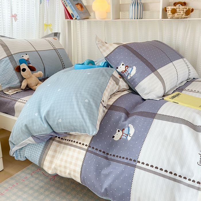 91家纺网 家纺一手货源 找家纺 拾物记 2025新款A类全棉纯棉棉印花学生宿舍三件套上下铺三件套-第二批 胖胖多肉球