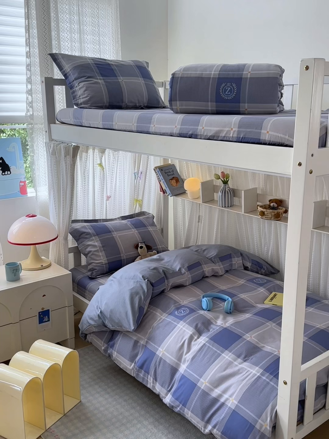 91家纺网 家纺一手货源 找家纺 拾物记 2025新款A类全棉纯棉棉印花学生宿舍三件套上下铺三件套-第二批 英伦风