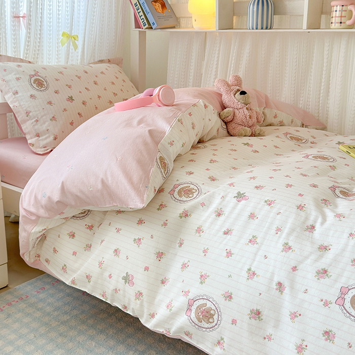 91家纺网 家纺一手货源 找家纺 拾物记 2025新款A类全棉纯棉棉印花学生宿舍三件套上下铺三件套-第二批 云朵相馆