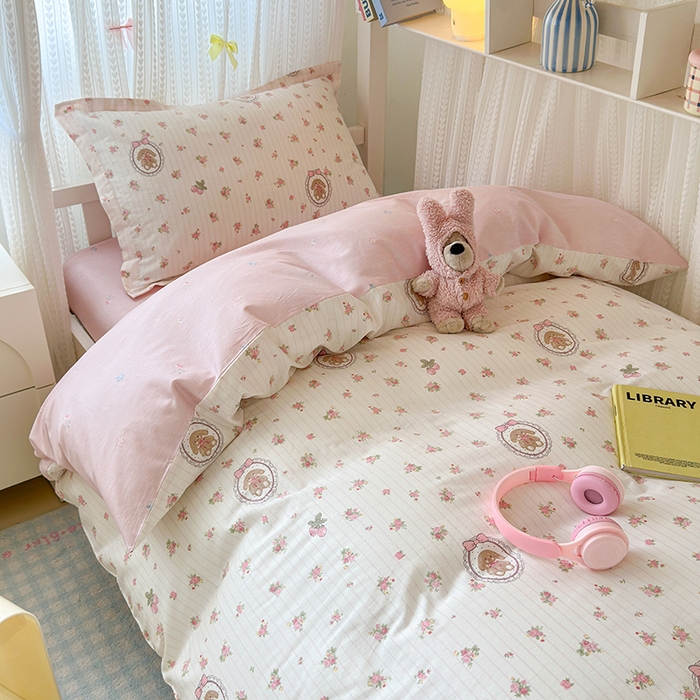 91家纺网 家纺一手货源 找家纺 拾物记 2025新款A类全棉纯棉棉印花学生宿舍三件套上下铺三件套-第二批 云朵相馆