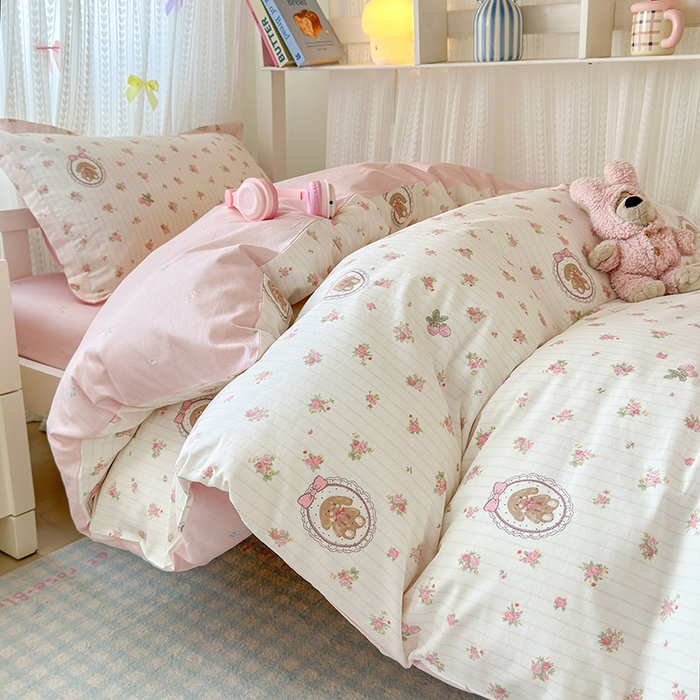 91家纺网 家纺一手货源 找家纺 拾物记 2025新款A类全棉纯棉棉印花学生宿舍三件套上下铺三件套-第二批 云朵相馆