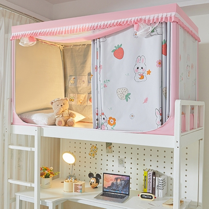 91家纺网 家纺一手货源 找家纺 （总）浪幔纱蚊帐 2025新款A类无涂层百分百遮光学生蚊帐床帘一体式