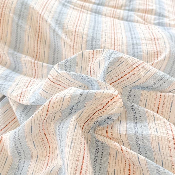 91家纺网 家纺一手货源 找家纺 上尚居 2025新款简约时尚木棉云感皱皱纱四件套 邦尼