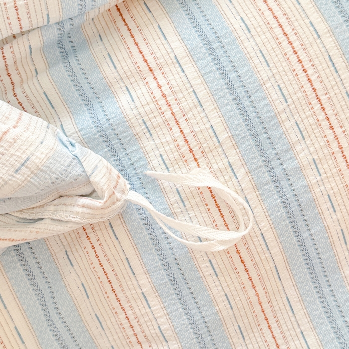 91家纺网 家纺一手货源 找家纺 上尚居 2025新款简约时尚木棉云感皱皱纱四件套 邦尼