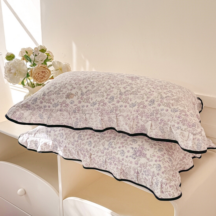 91家纺网 家纺一手货源 找家纺 上尚居 2025新款简约时尚木棉云感皱皱纱四件套 浮生如梦