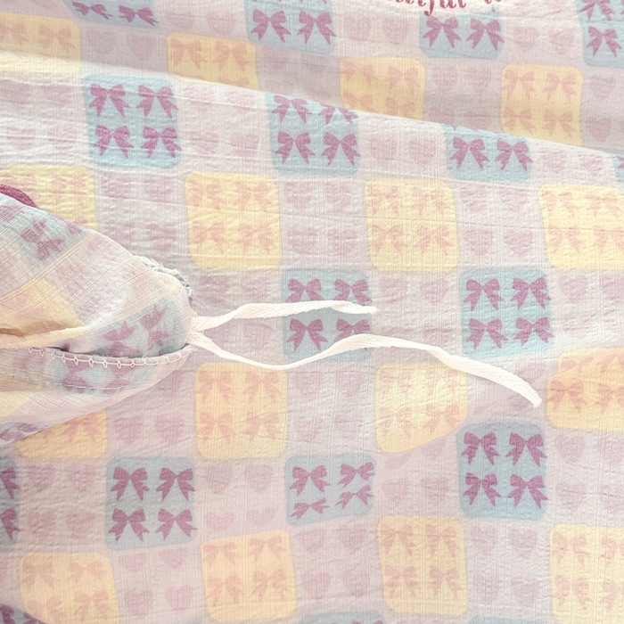 91家纺网 家纺一手货源 找家纺 上尚居 2025新款简约时尚木棉云感皱皱纱四件套 森田园野