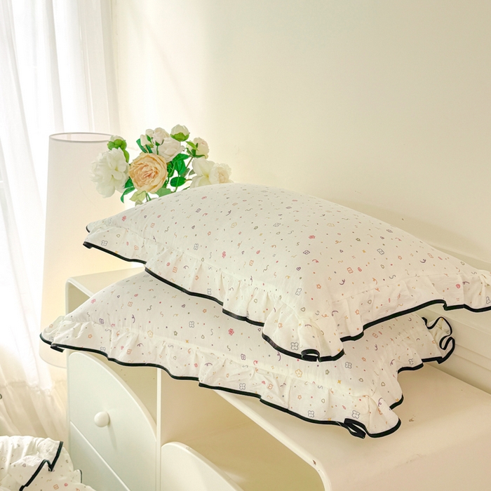 91家纺网 家纺一手货源 找家纺 上尚居 2025新款简约时尚木棉云感皱皱纱四件套 小确幸