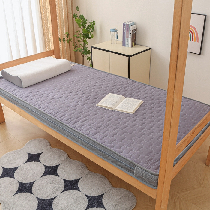 91家纺网 家纺一手货源 找家纺 正欣2025新款磨毛学生床垫 灰色