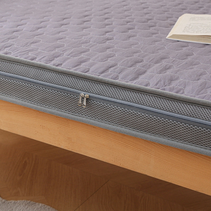 91家纺网 家纺一手货源 找家纺 正欣2025新款磨毛学生床垫 灰色