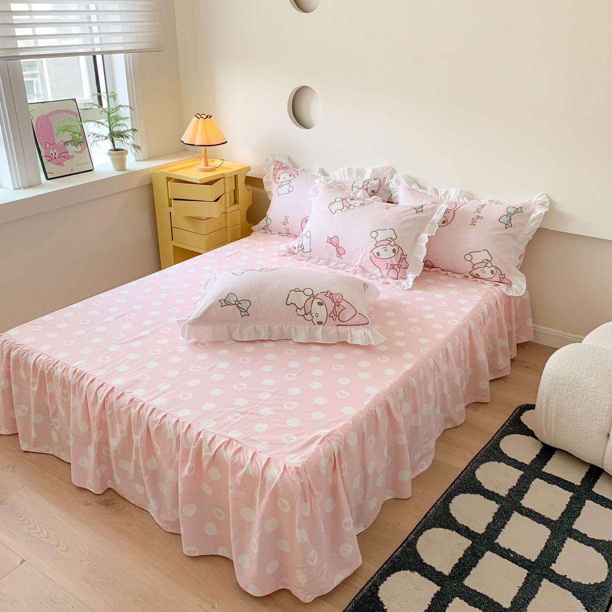 91家纺网 家纺一手货源 找家纺 （总）玉元坊 2025春夏新款单品纯色床裙单床裙床裙单件