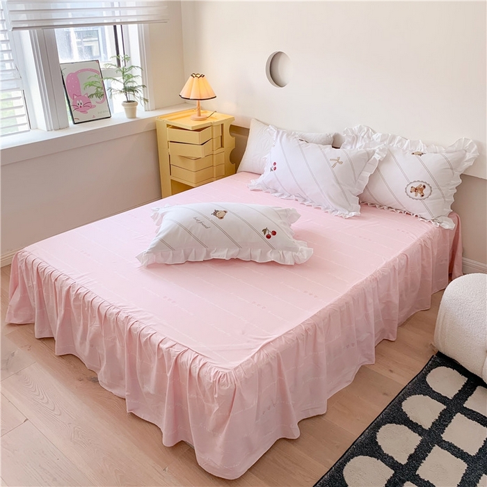 玉元坊 2025春夏新款单品纯色床裙单床裙床裙单件 悠然小贝