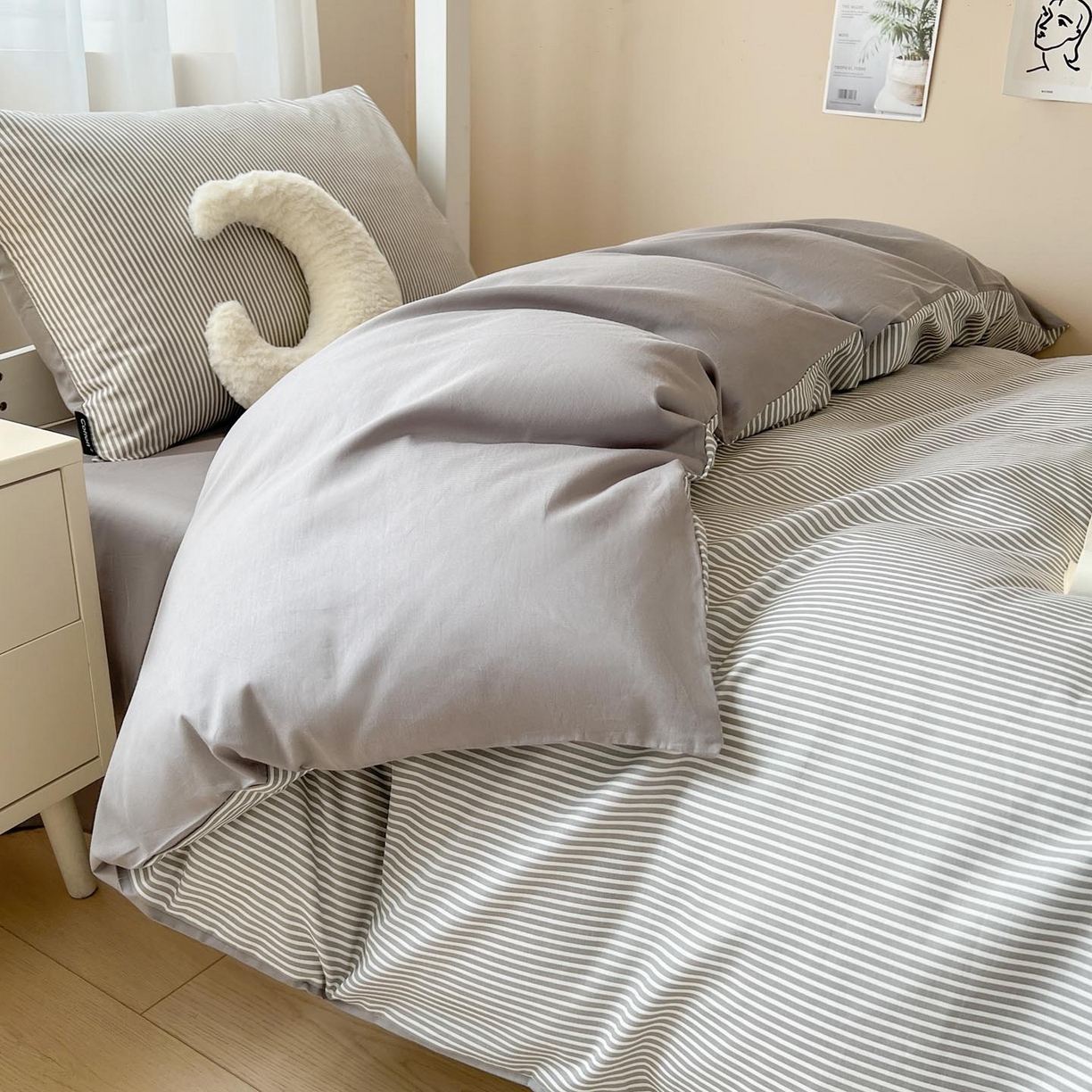 91家纺网 家纺一手货源 找家纺 （总）涵宸2025新款全棉宿舍学生款三件套四件套